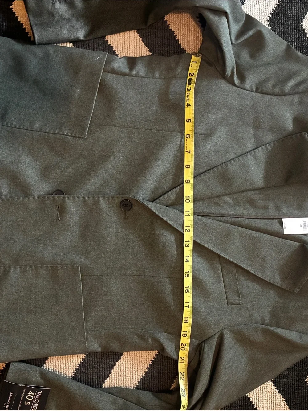Banana Republic Dark Olive Green Tailored Blazer